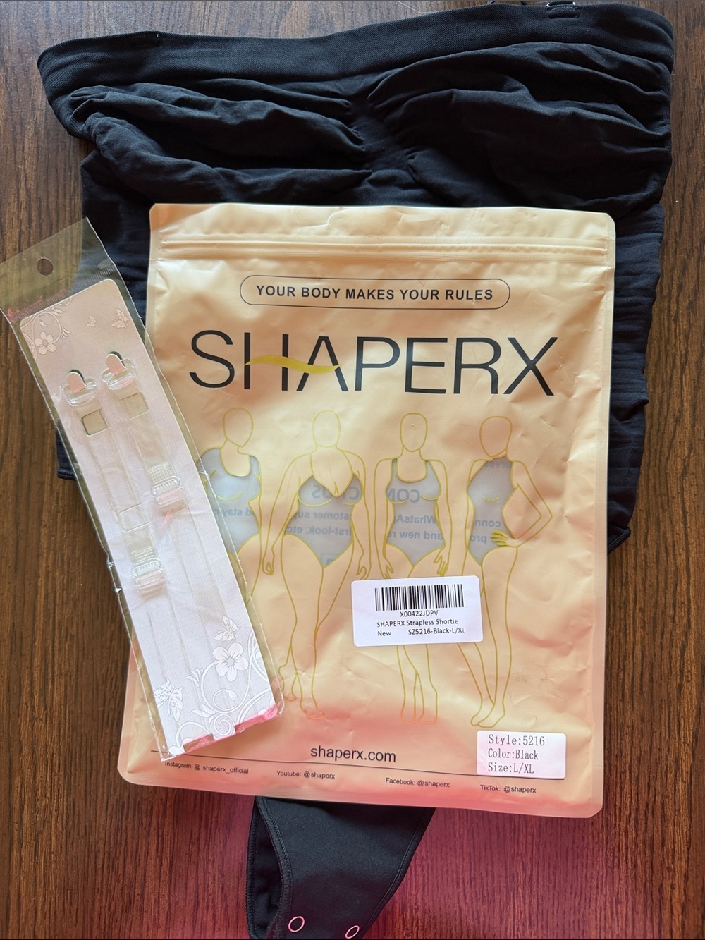 ShaperX Black Shapewear L/XL